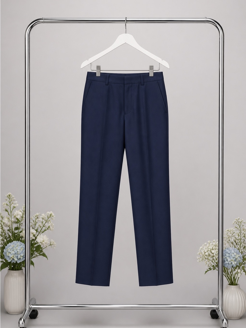 Kenneth Cole Navy Tailored Dress Pants